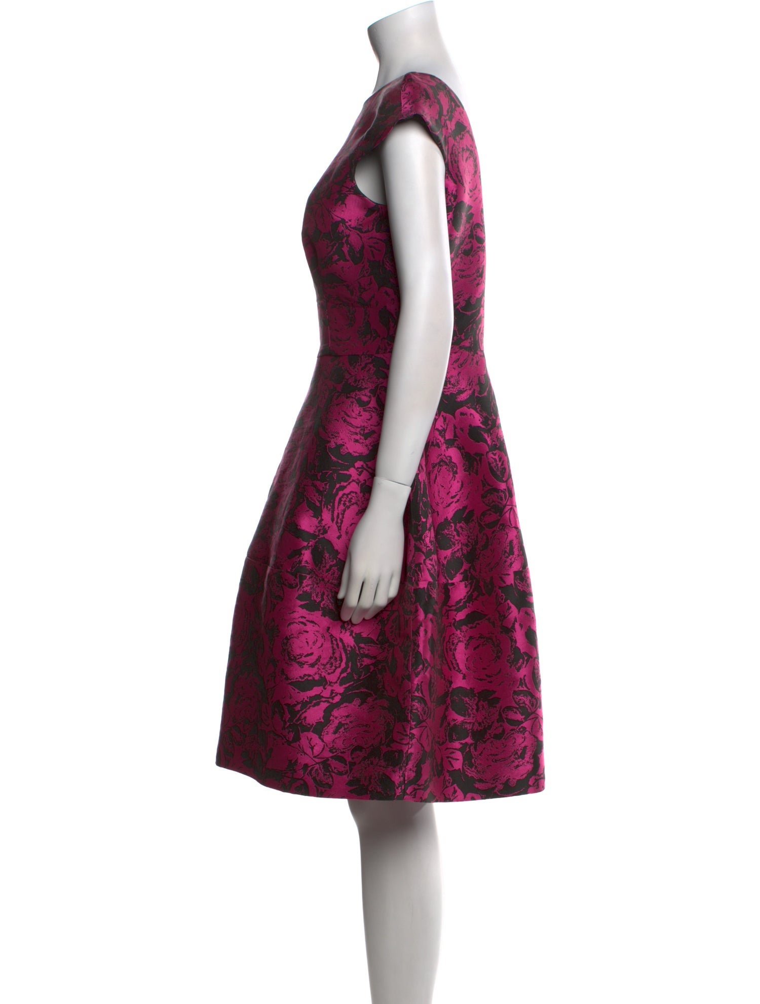 Carolina Herrera Floral Print Knee-Length Dress