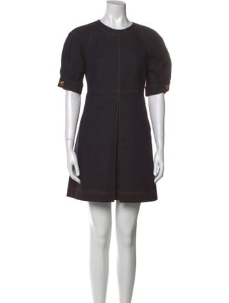 Carolina Herrera Crew Neck Mini Dress