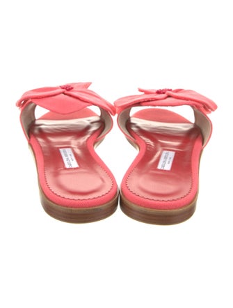 Carolina Herrera Canvas Beaded Accents Slides