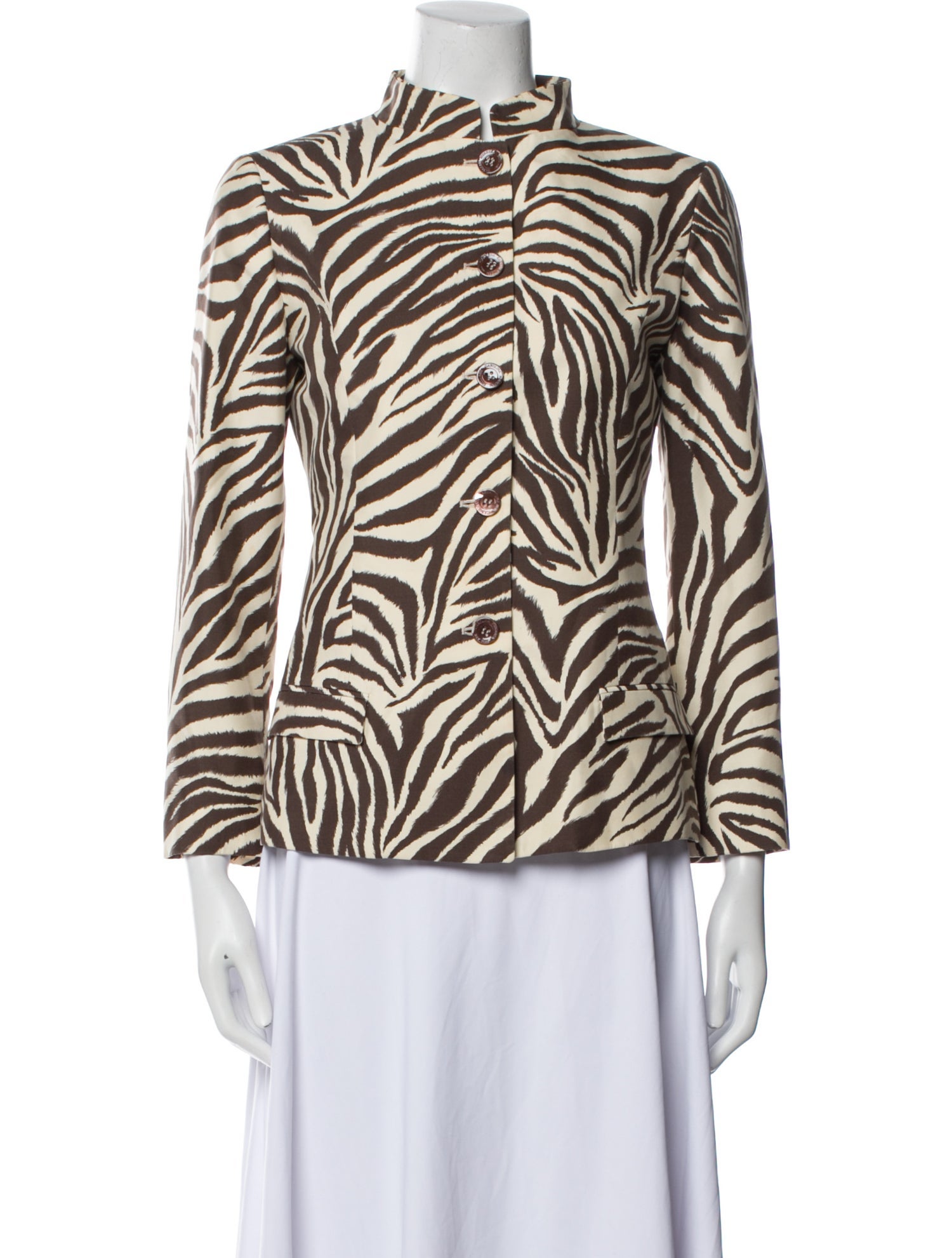 Carolina Herrera Vintage Animal Print Evening Jacket