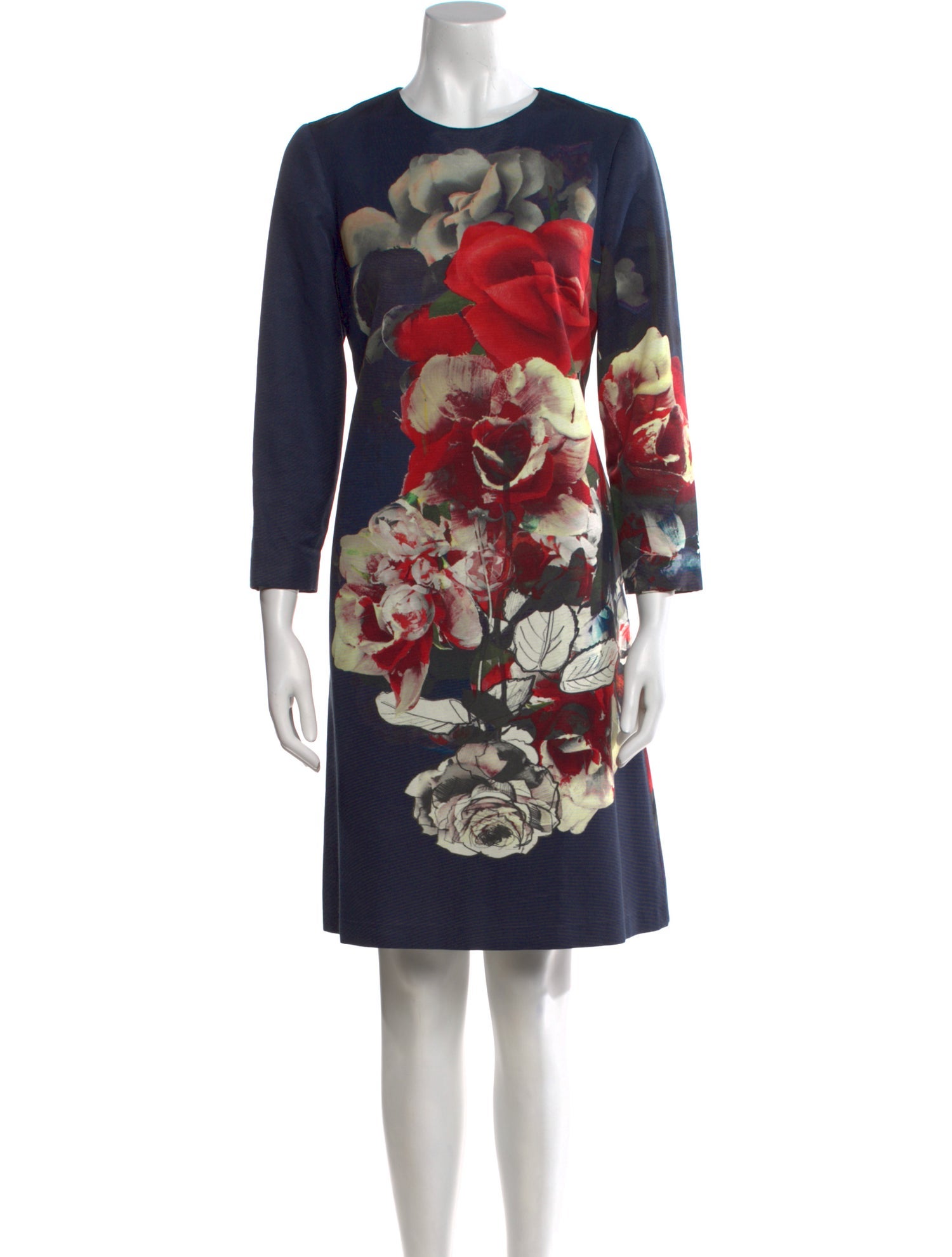 Carolina Herrera Floral Print Knee-Length Dress