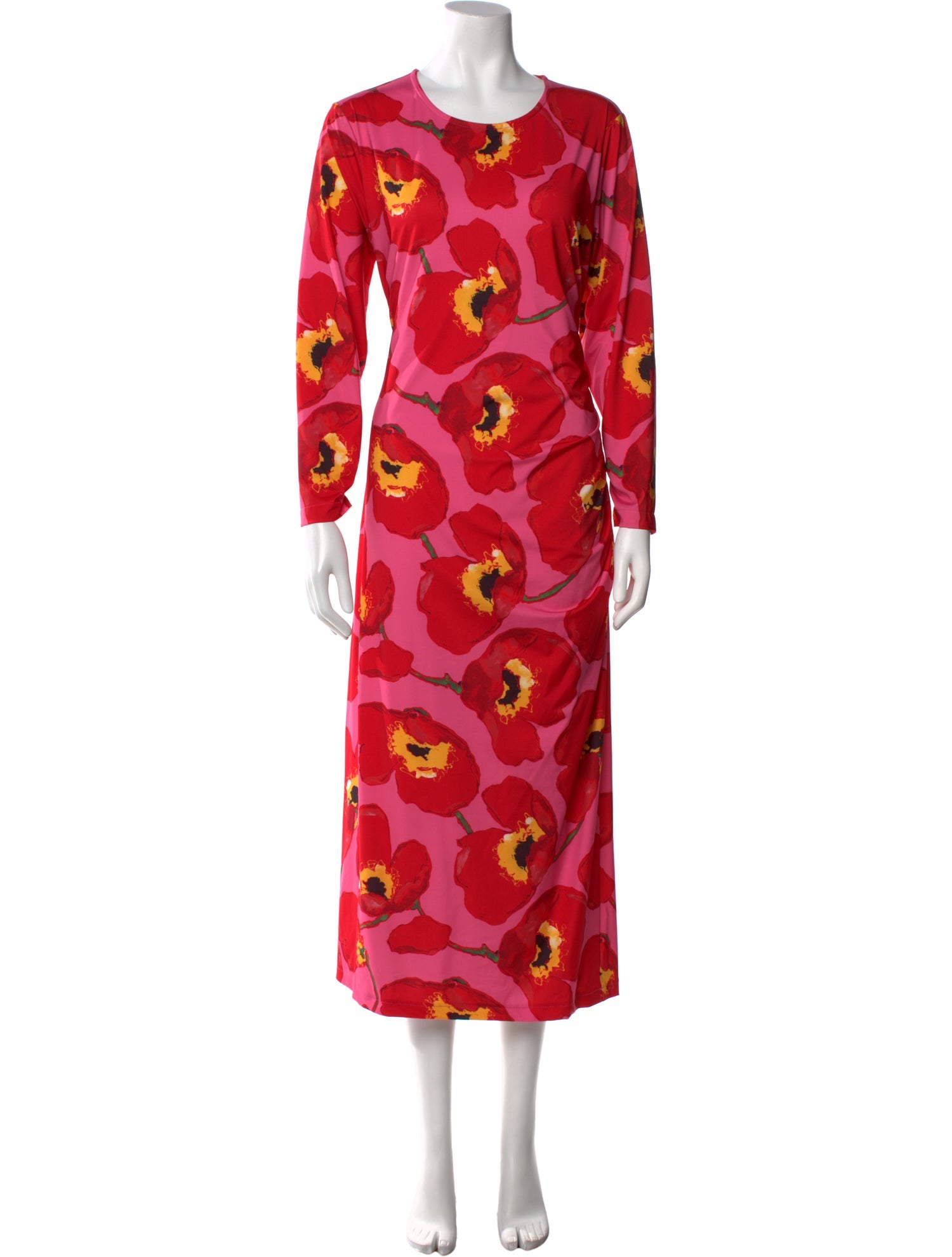 Carolina Herrera Floral Print Long Dress