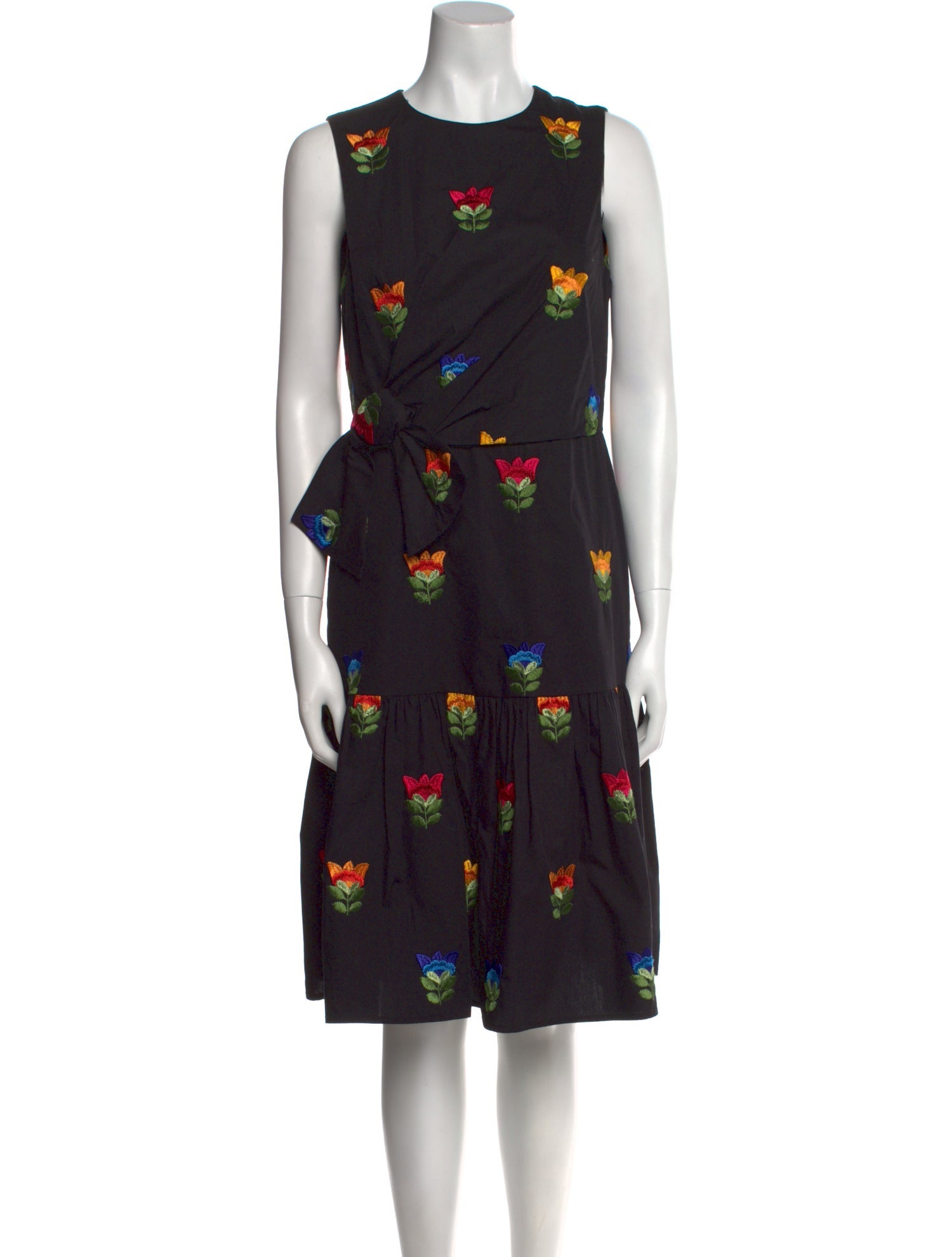 Carolina Herrera Floral Print Knee-Length Dress