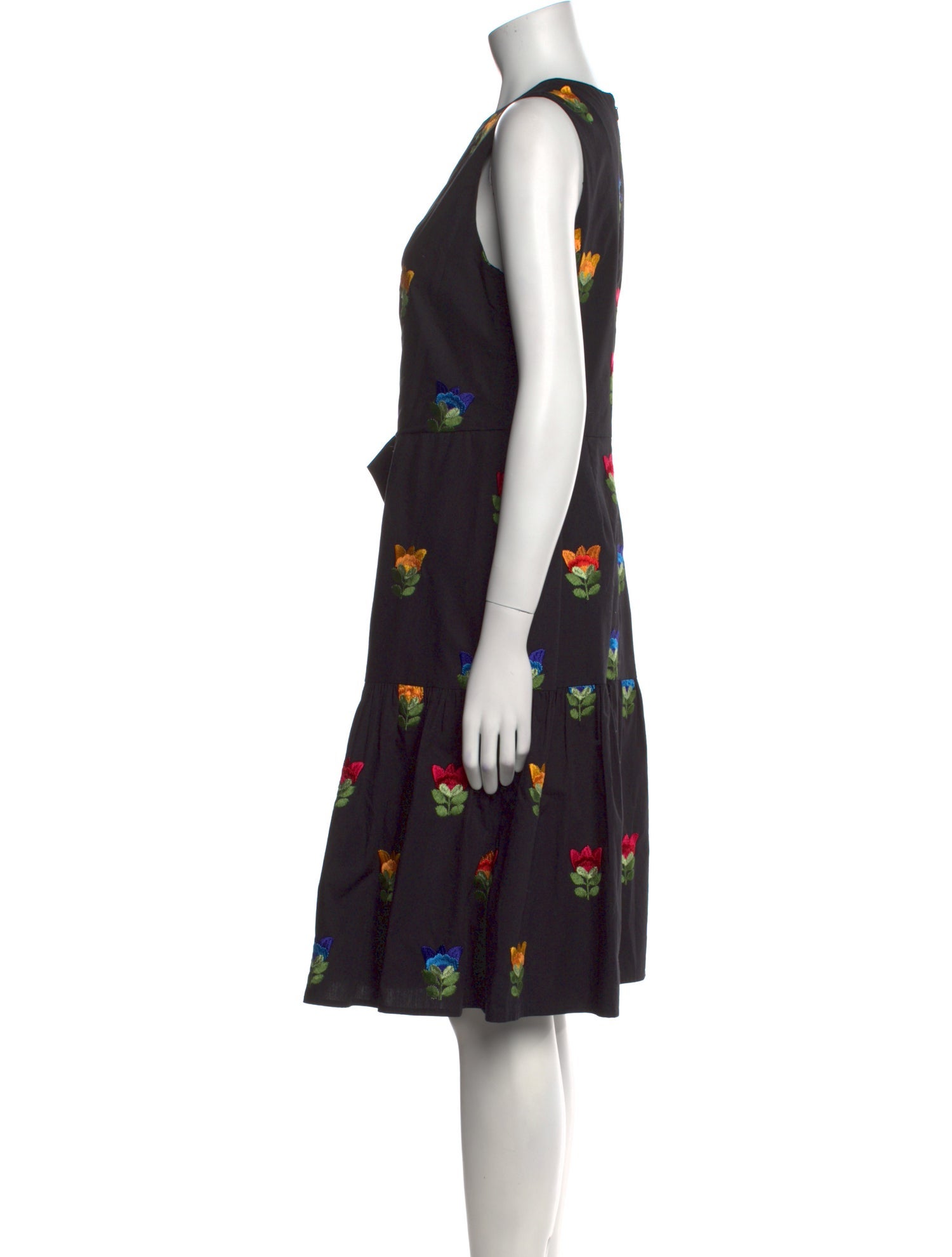 Carolina Herrera Floral Print Knee-Length Dress