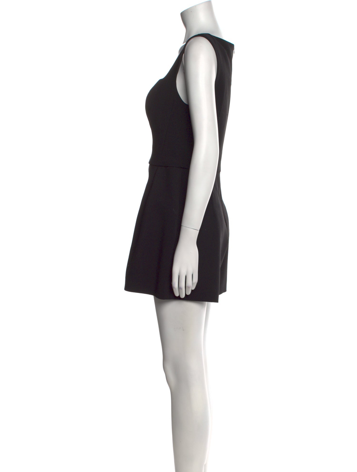 Carolina Herrera Virgin Wool Plunge Neckline Romper