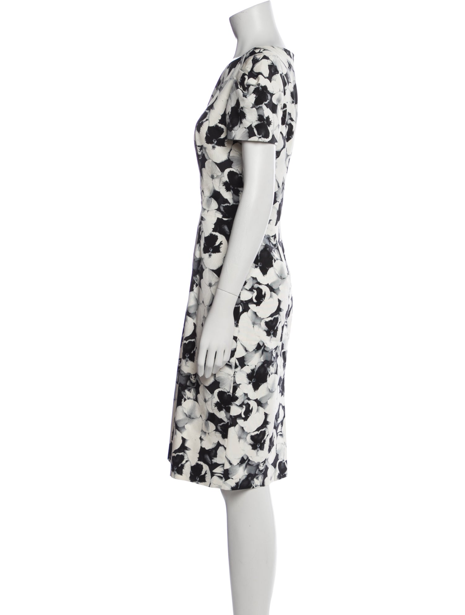 Carolina Herrera Floral Print Knee-Length Dress