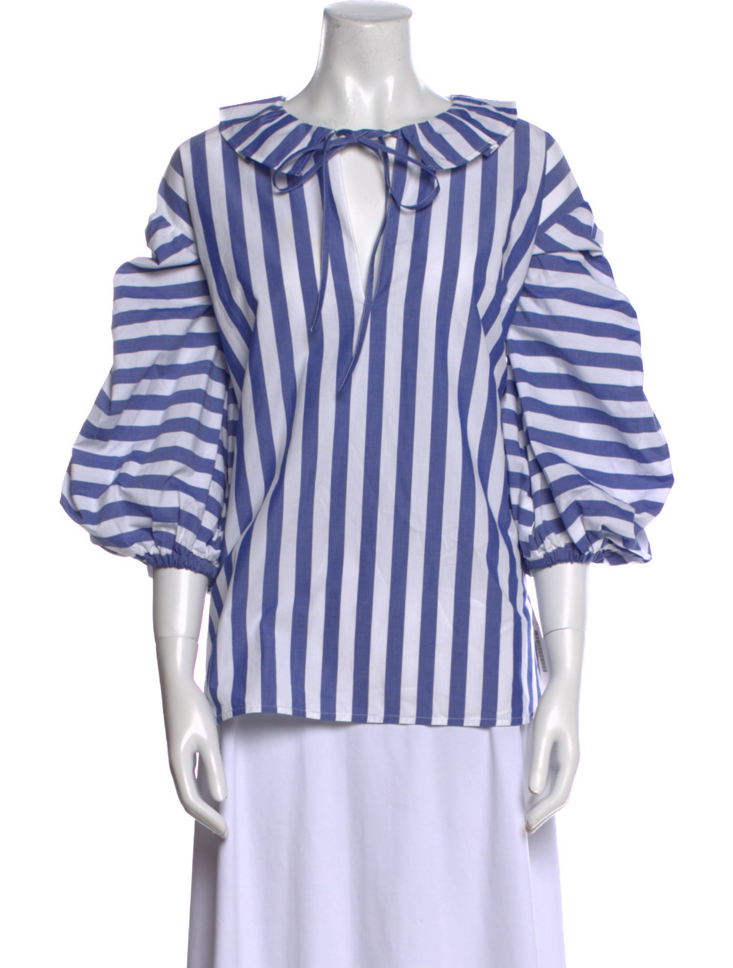 Carolina Herrera Striped Bateau Neckline Blouse