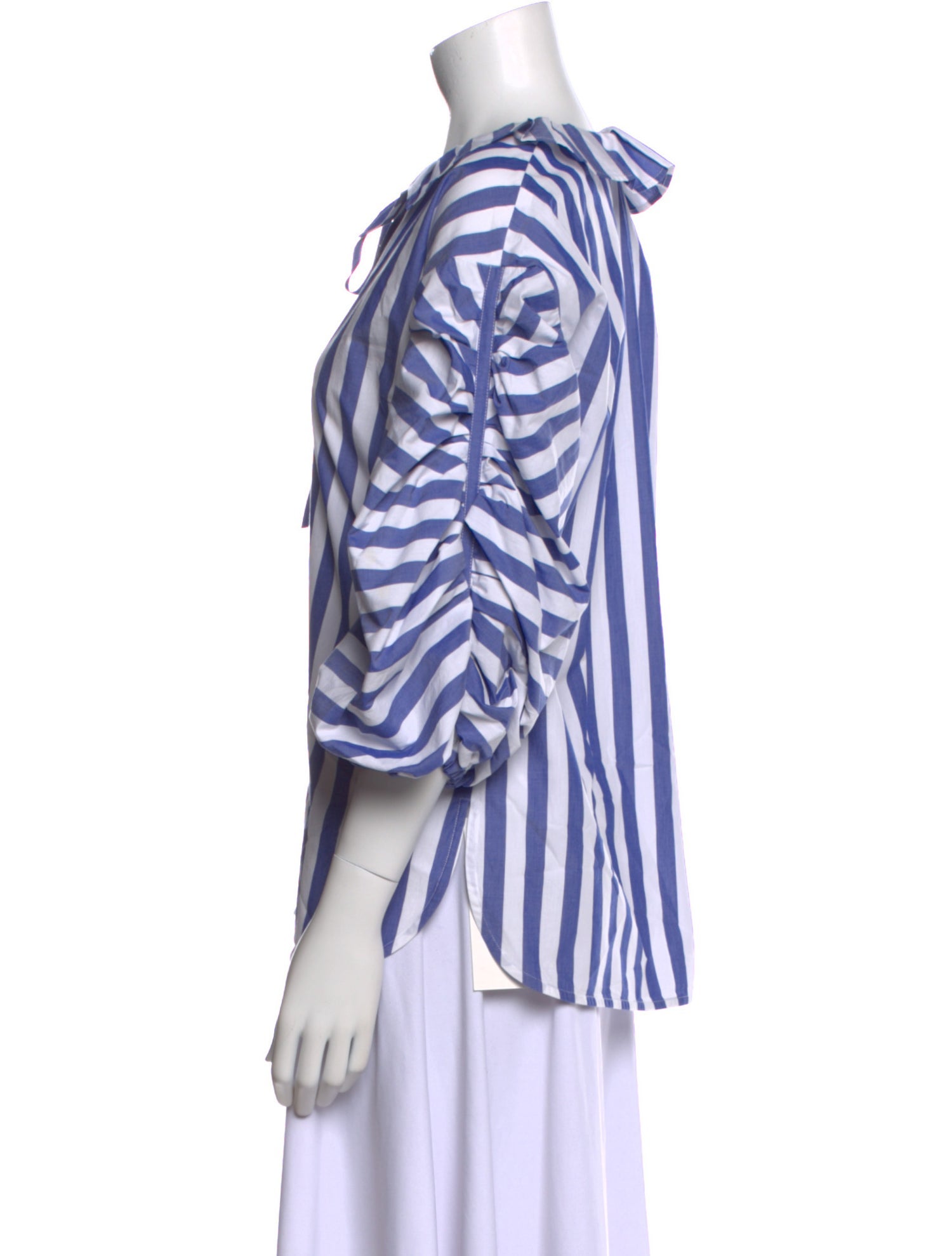 Carolina Herrera Striped Bateau Neckline Blouse
