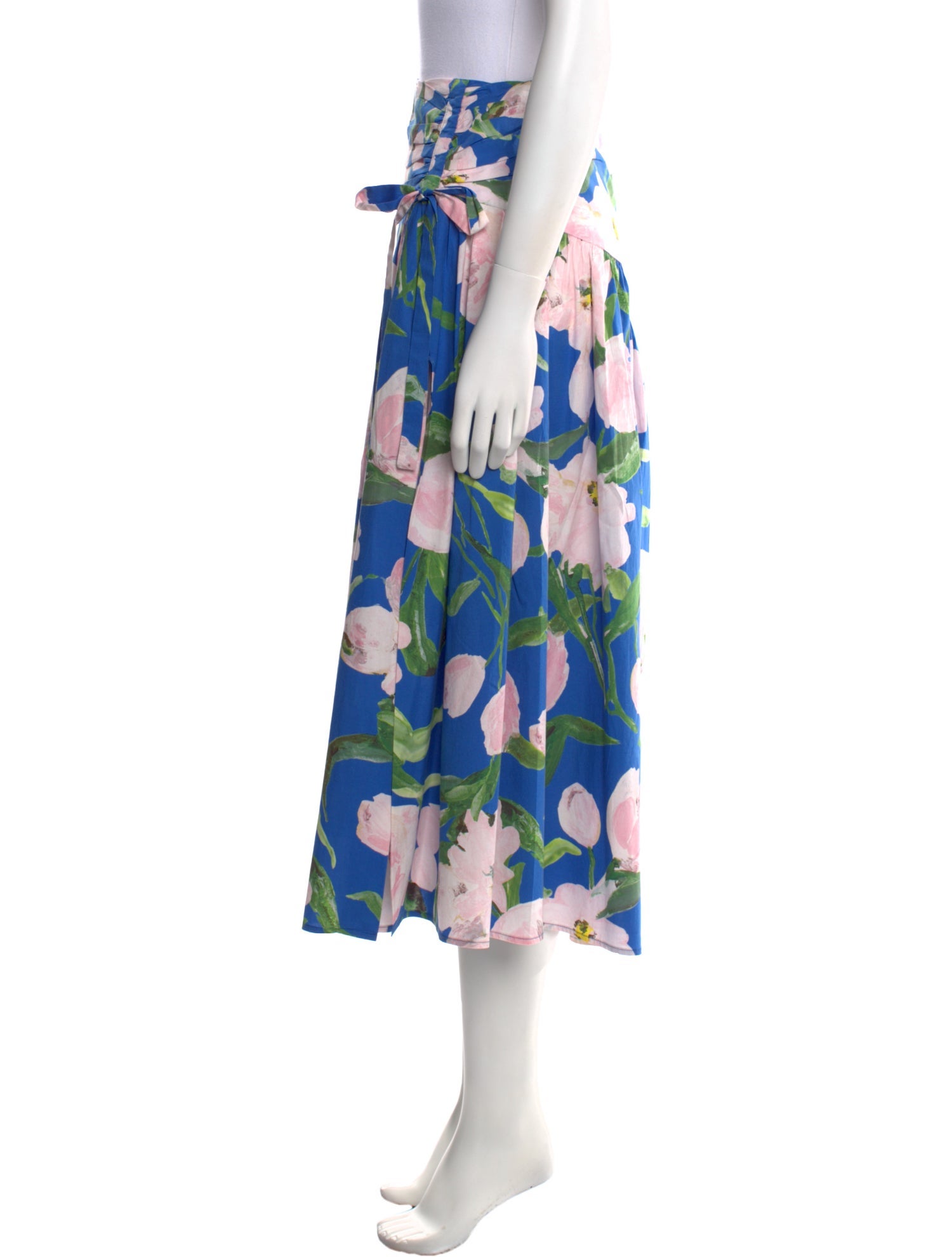 Carolina Herrera Floral Print Midi Length Skirt