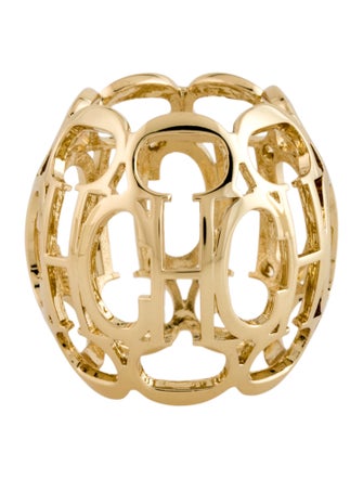 Carolina Herrera Women's Monogram Sphere Ring w/ Box & Dust Bag Included.
