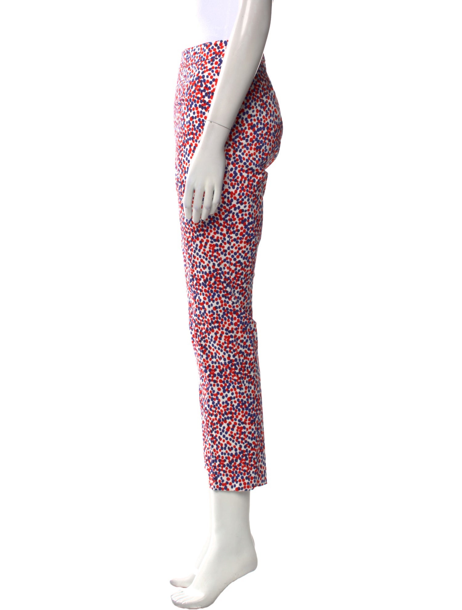 Carolina Herrera Polka Dot Print Straight Leg Pants