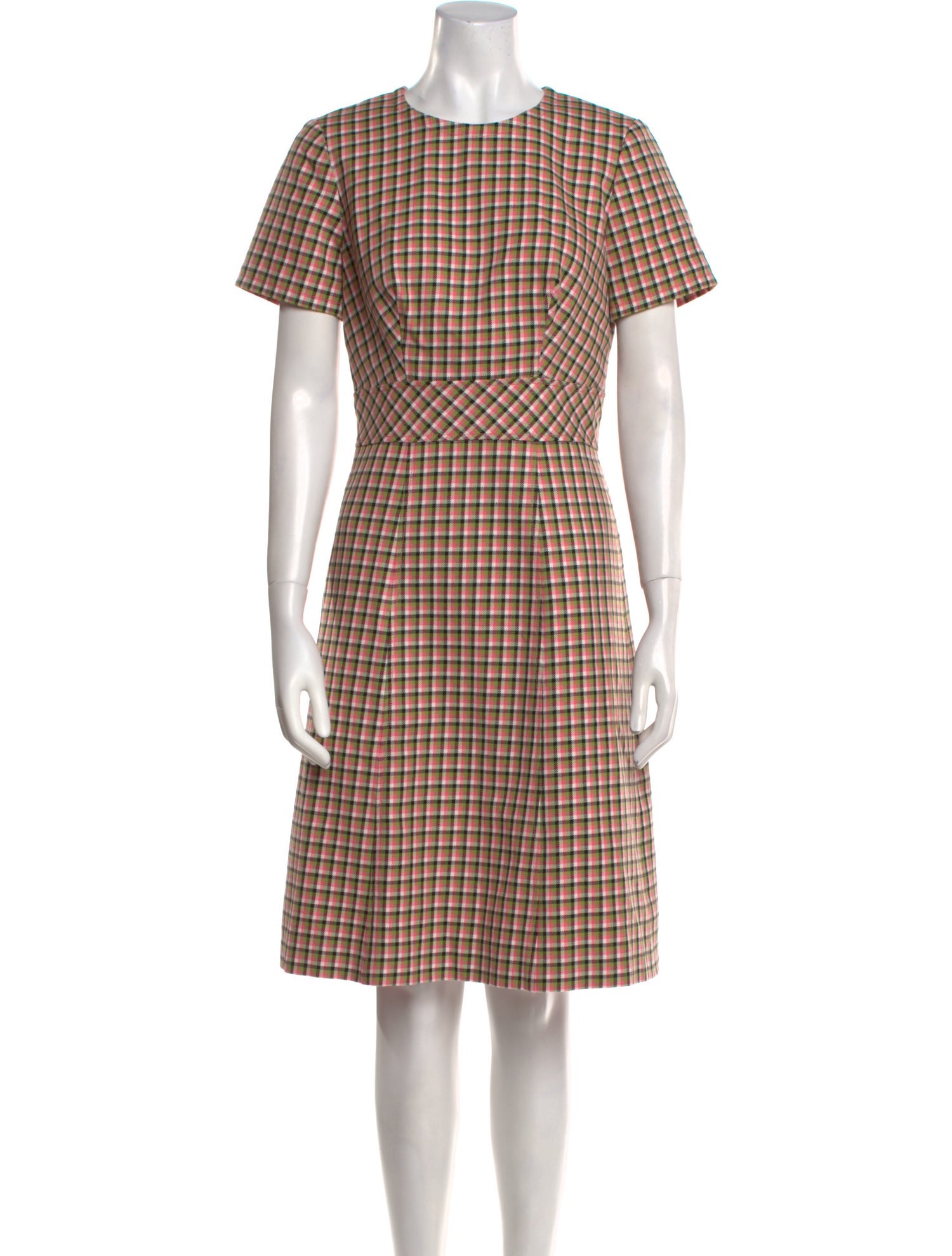 Carolina Herrera Plaid Print Knee-Length Dress