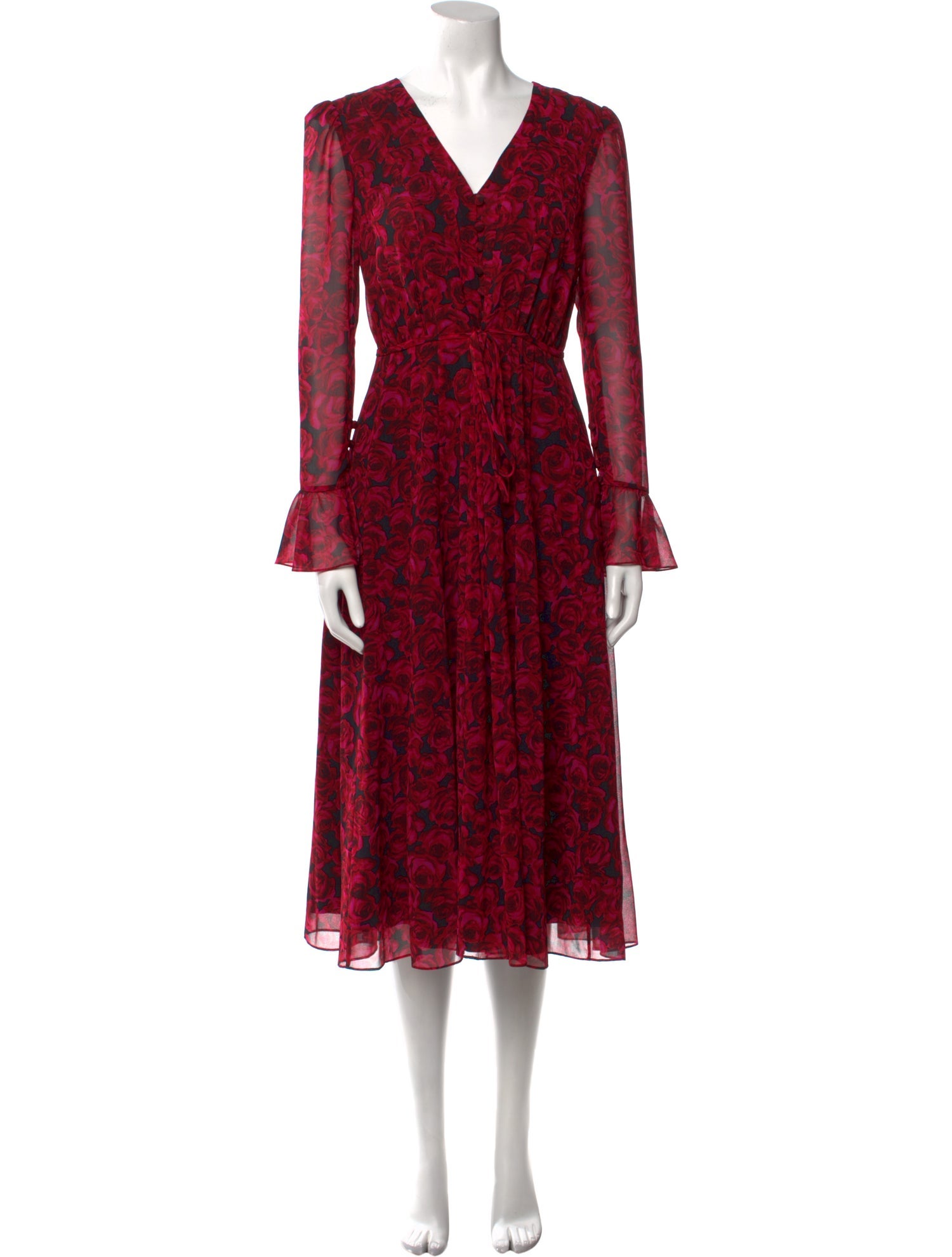 Carolina Herrera Floral Print Long Dress