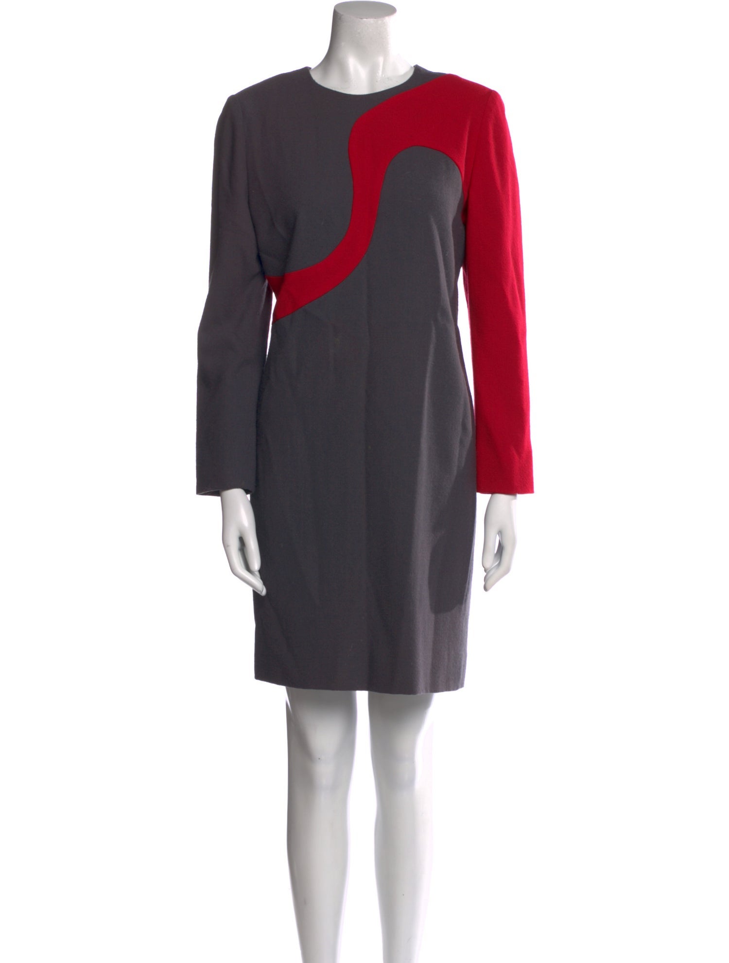 Carolina Herrera Colorblock Pattern Mini Dress