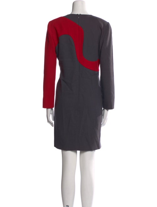 Carolina Herrera Colorblock Pattern Mini Dress