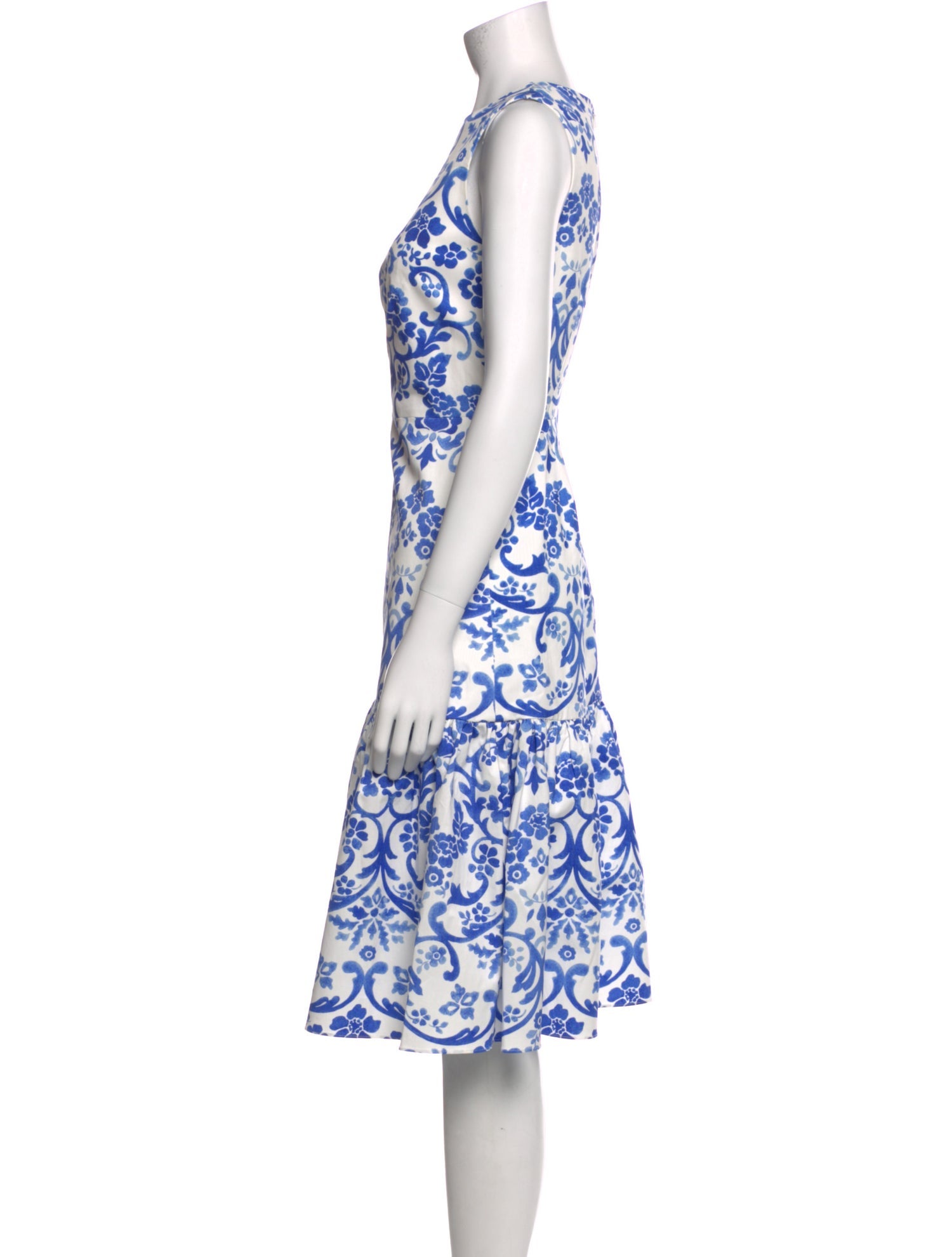Carolina Herrera Floral Print Midi Length Dress