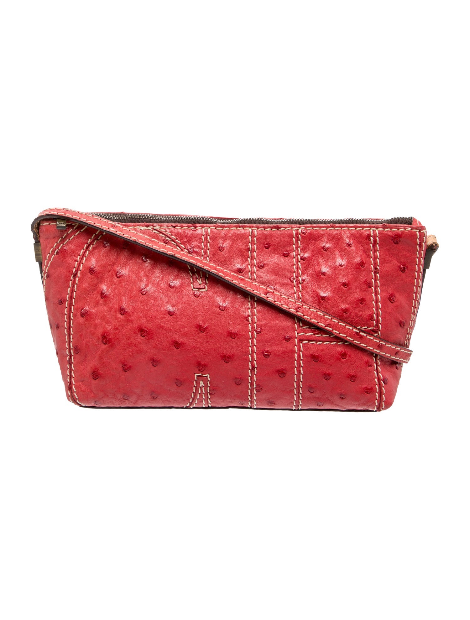 Carolina Herrera Ostrich Top Handle Bag