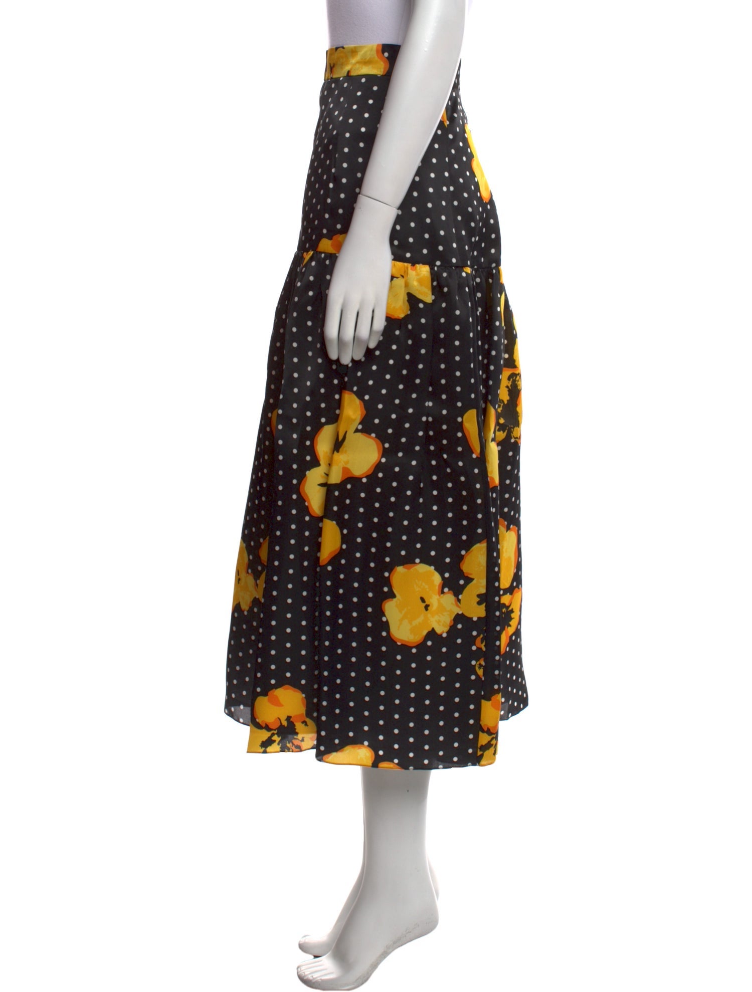 Carolina Herrera Silk Midi Length Skirt