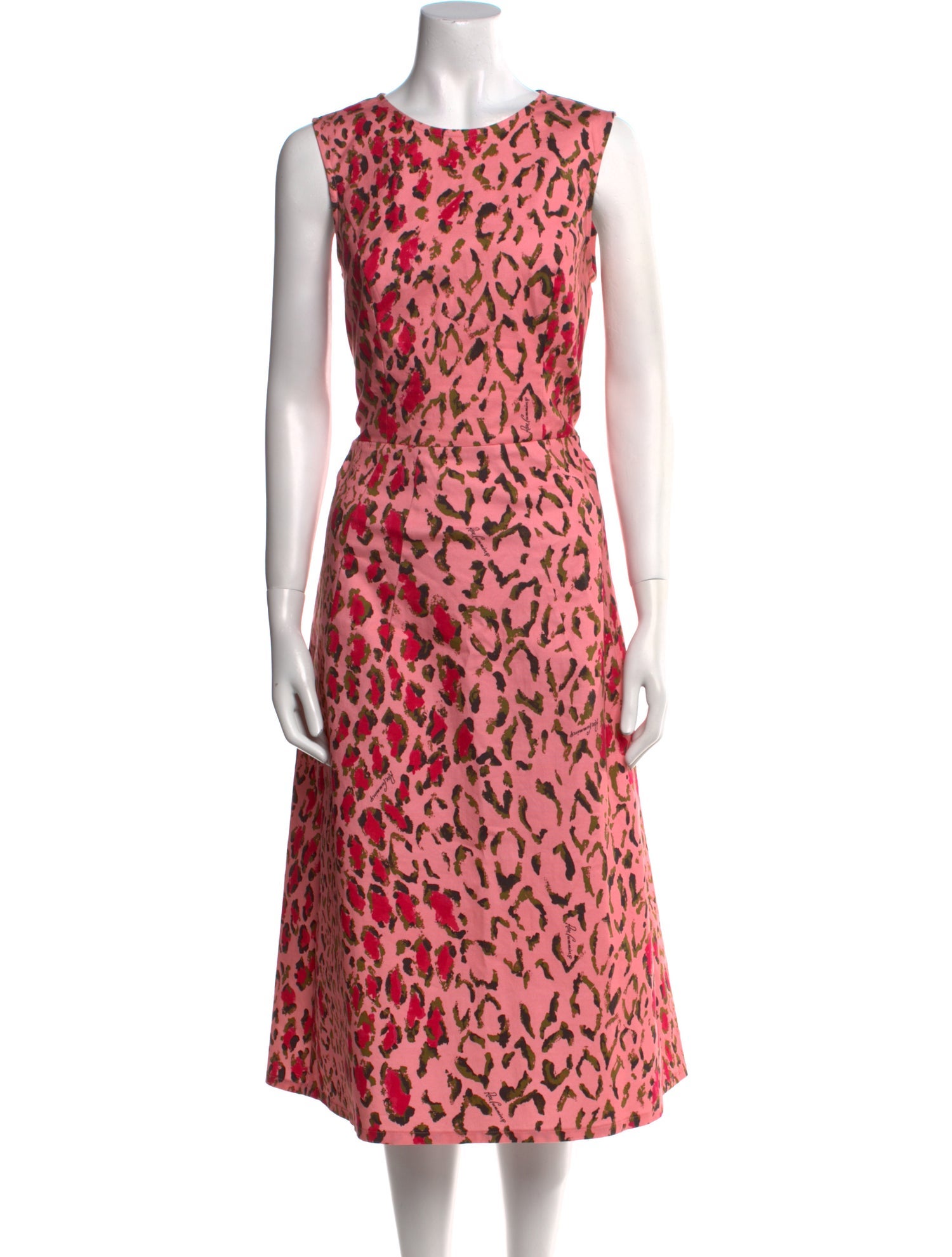 Carolina Herrera Animal Print Midi Length Dress