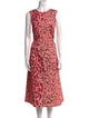 Carolina Herrera Animal Print Midi Length Dress