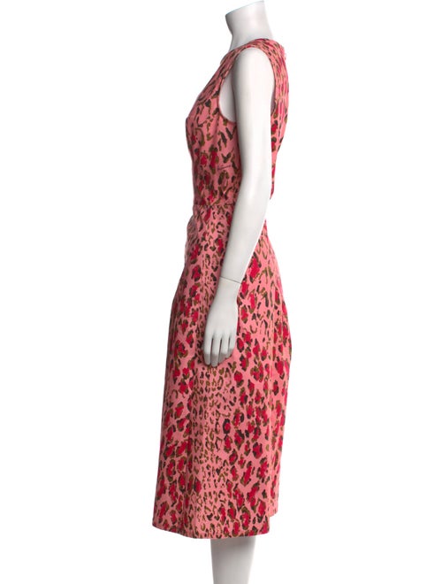 Carolina Herrera Animal Print Midi Length Dress