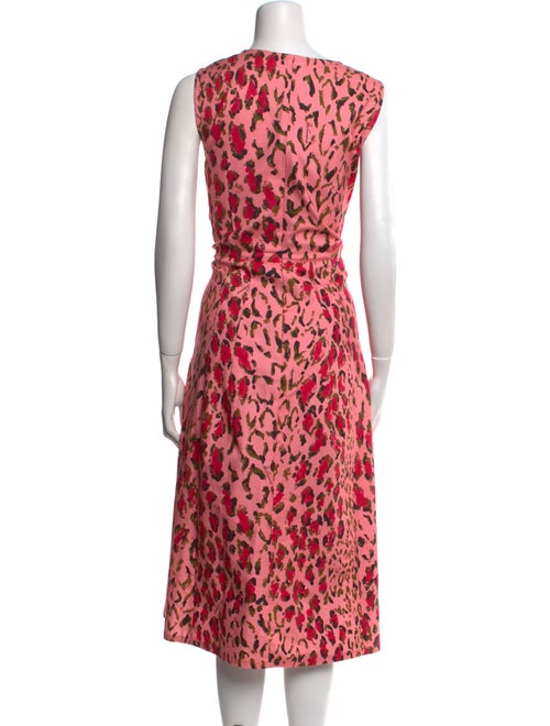Carolina Herrera Animal Print Midi Length Dress