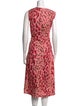 Carolina Herrera Animal Print Midi Length Dress
