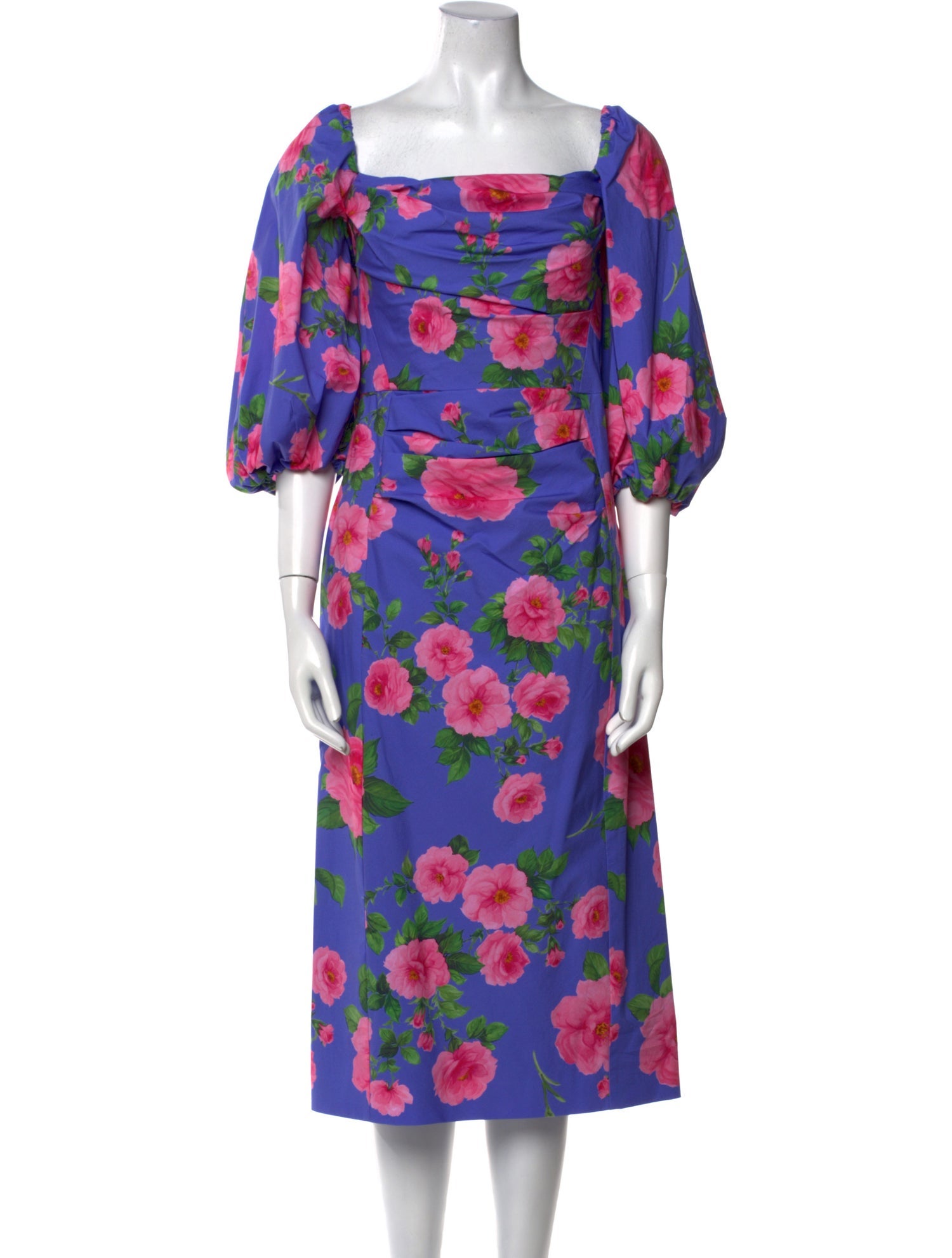 Carolina Herrera Floral Print Midi Length Dress w/ Tags