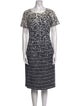 Carolina Herrera Tweed Pattern Midi Length Dress