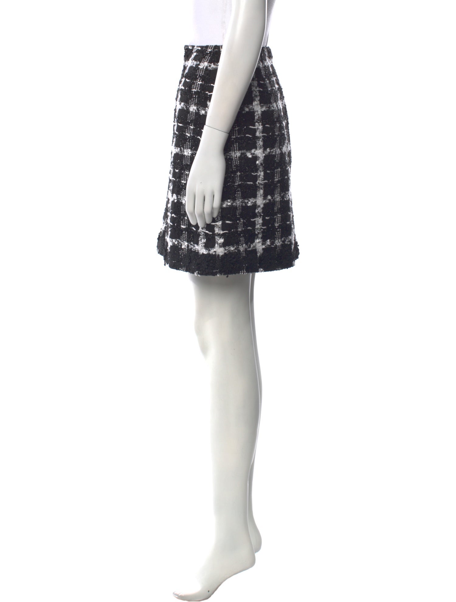 Carolina Herrera Plaid Print Mini Skirt