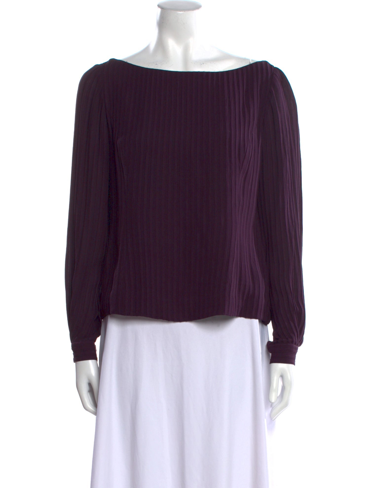 Carolina Herrera Silk Bateau Neckline Blouse