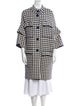Carolina Herrera Wool Houndstooth Print Coat