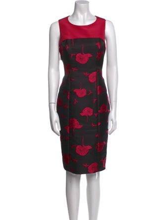 Carolina Herrera Printed Knee-Length Dress