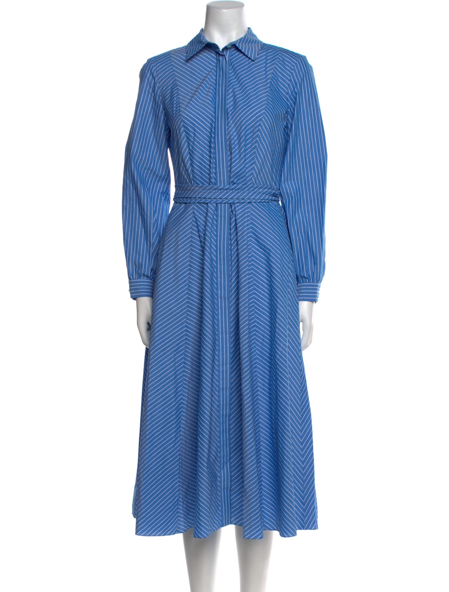 Carolina Herrera Striped Midi Length Dress