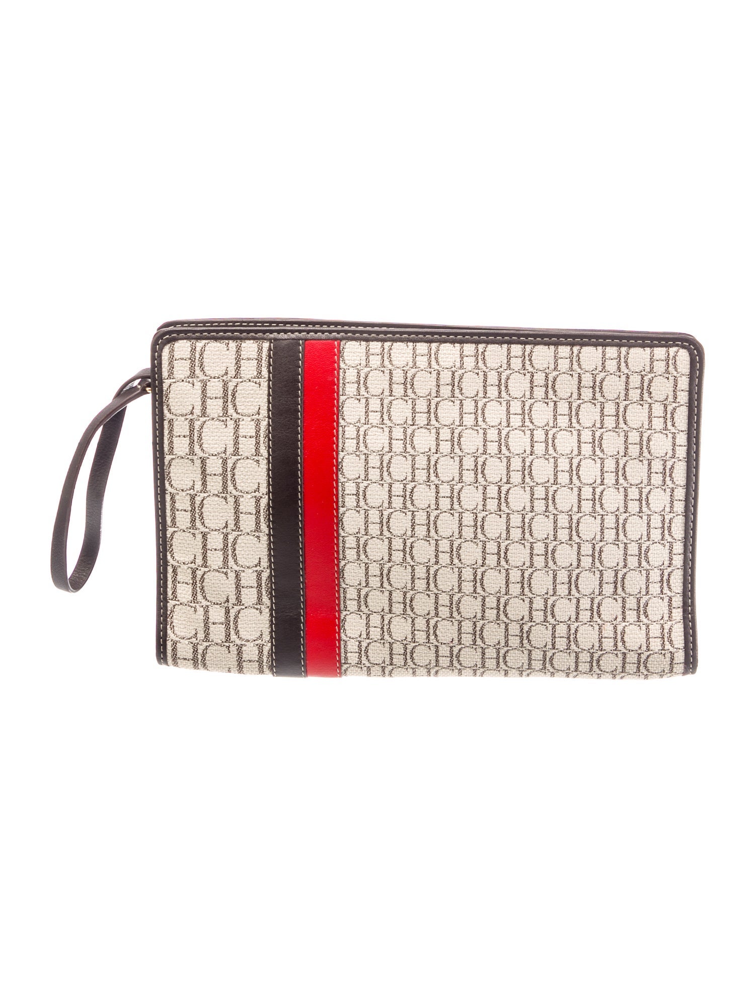 CH Carolina Herrera Canvas Clutch w/ Tags