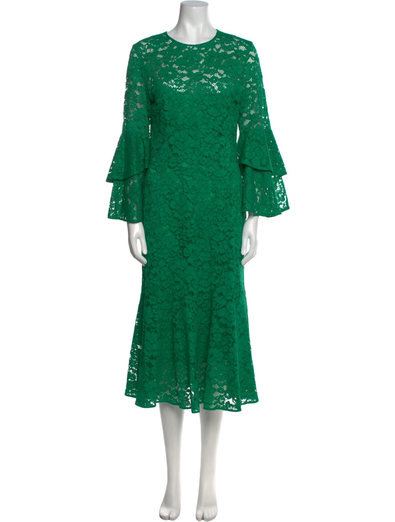 Carolina Herrera Crew Neck Long Dress