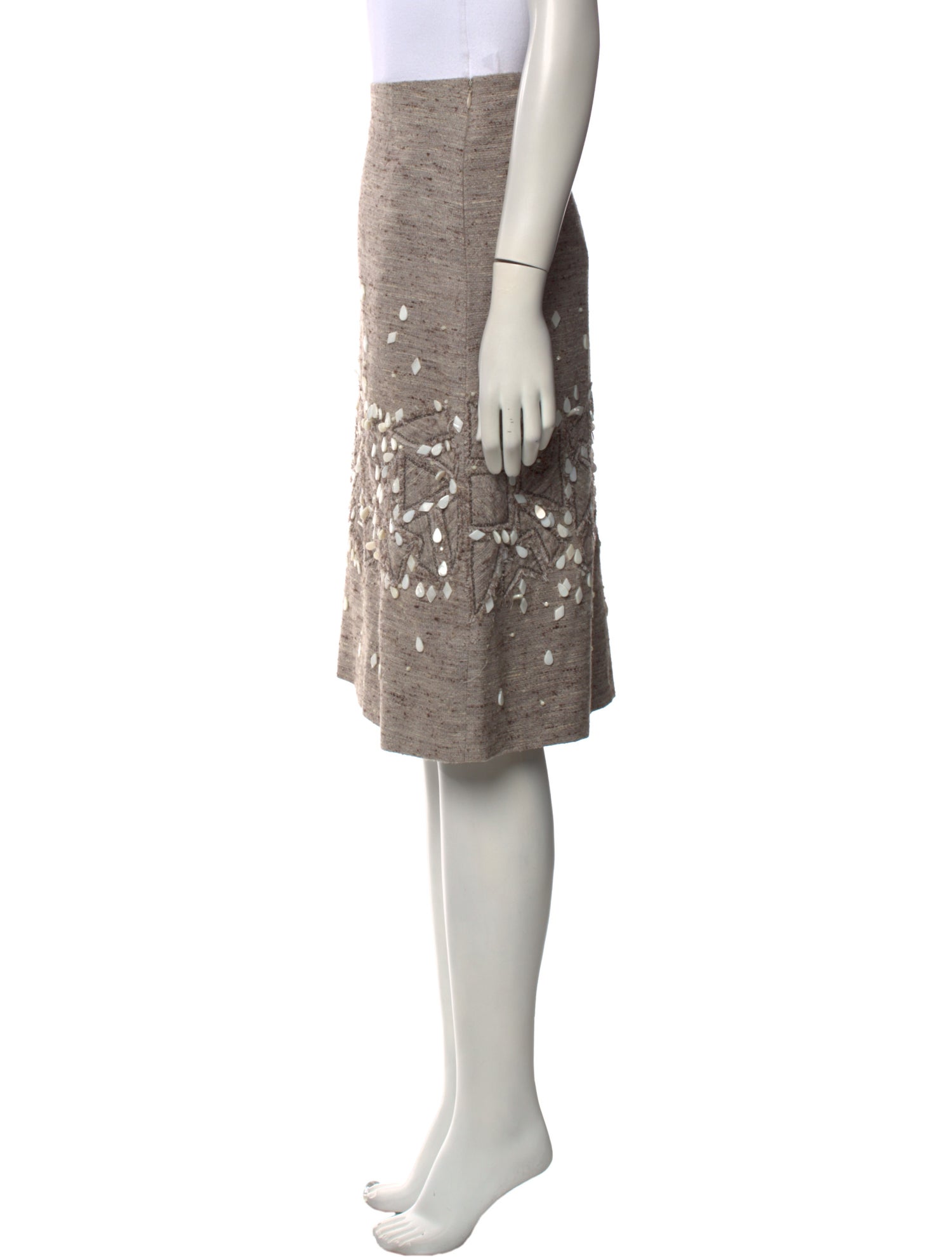 Carolina Herrera Silk Knee-Length Skirt