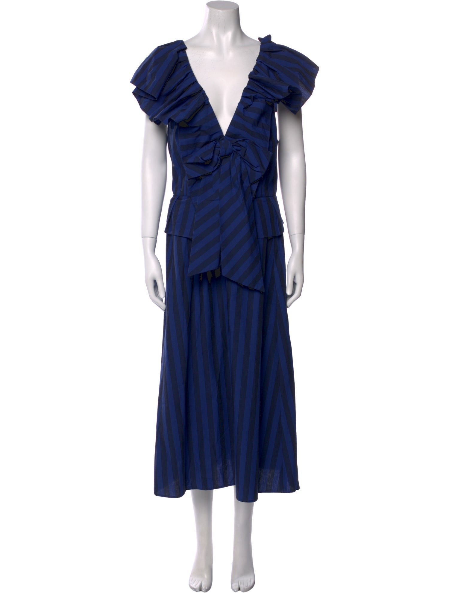 Carolina Herrera V-Neck Midi Length Dress w/ Tags