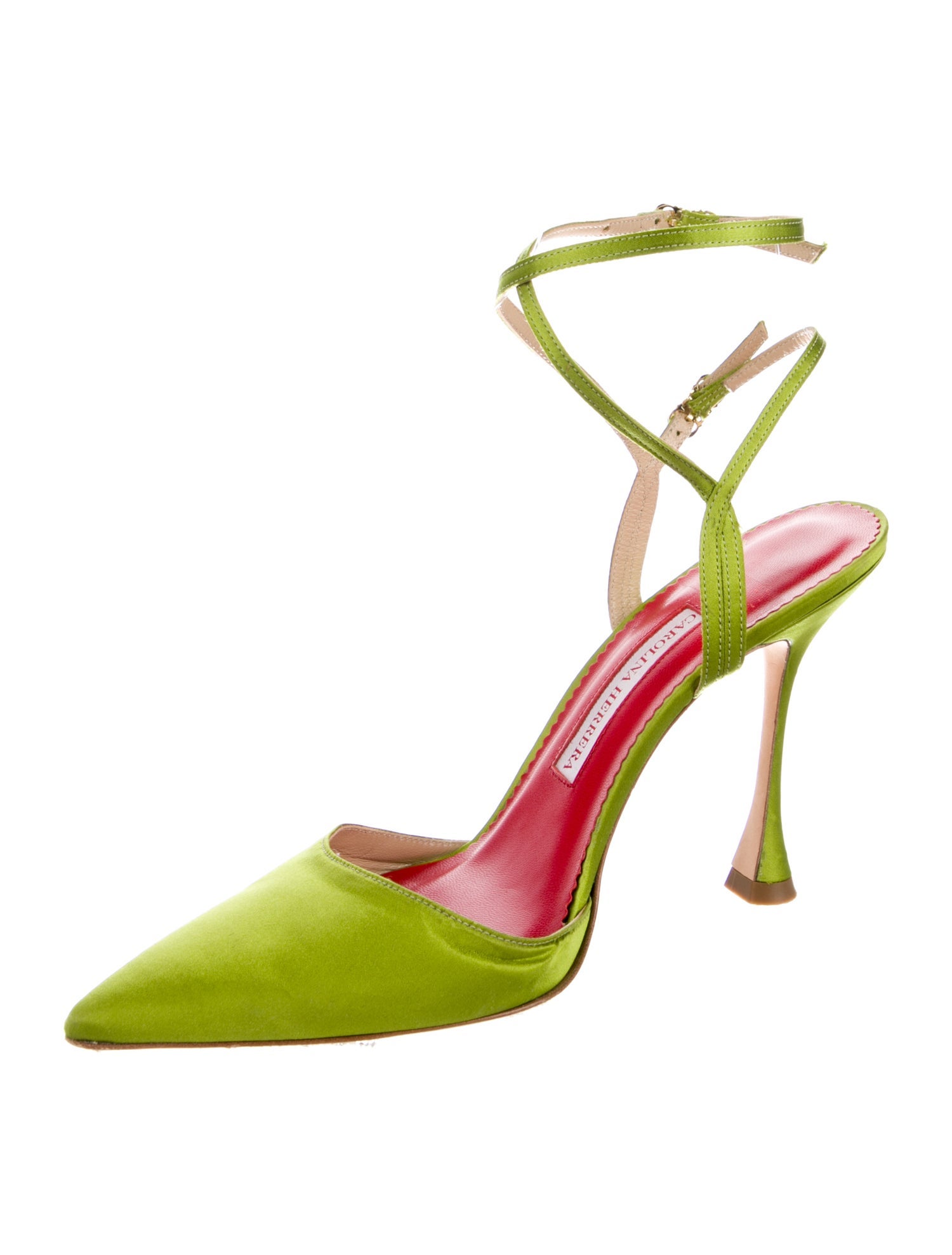 Carolina Herrera Satin Slingback Pumps