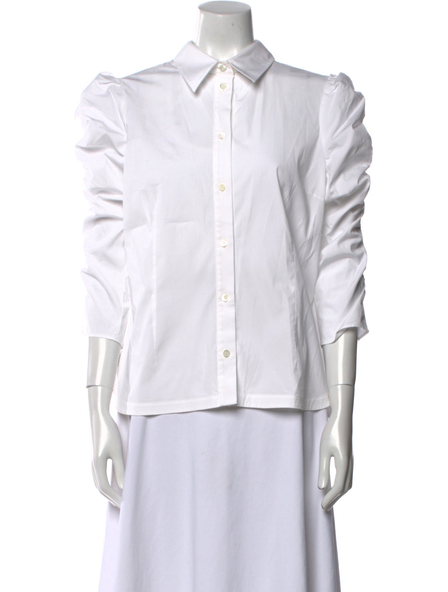 Carolina Herrera Three-Quarter Sleeve Button-Up Top