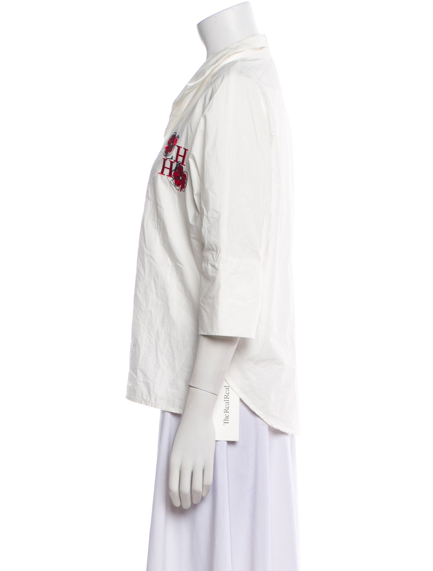 Carolina Herrera Three-Quarter Sleeve Polo