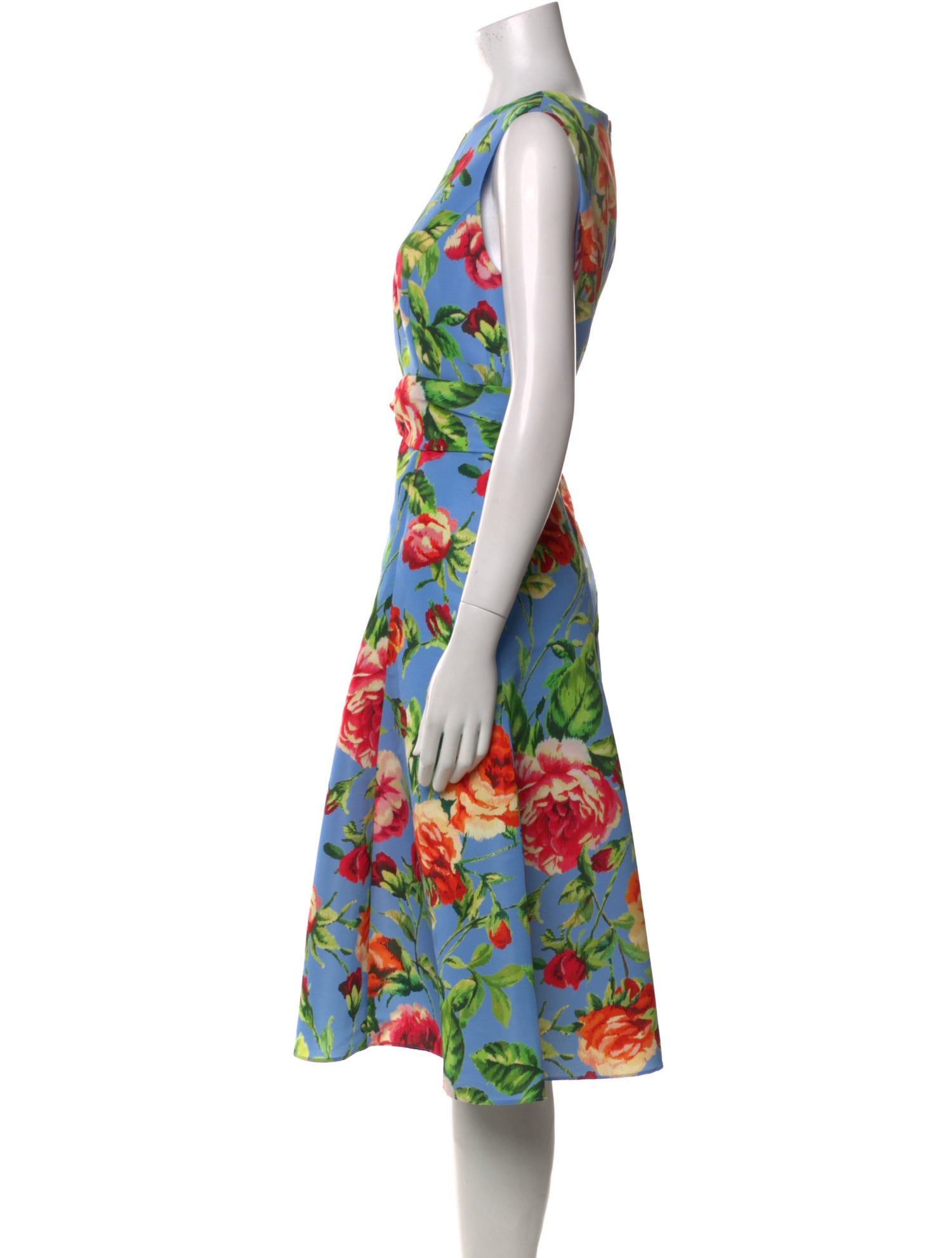Carolina Herrera Floral Print Midi Length Dress