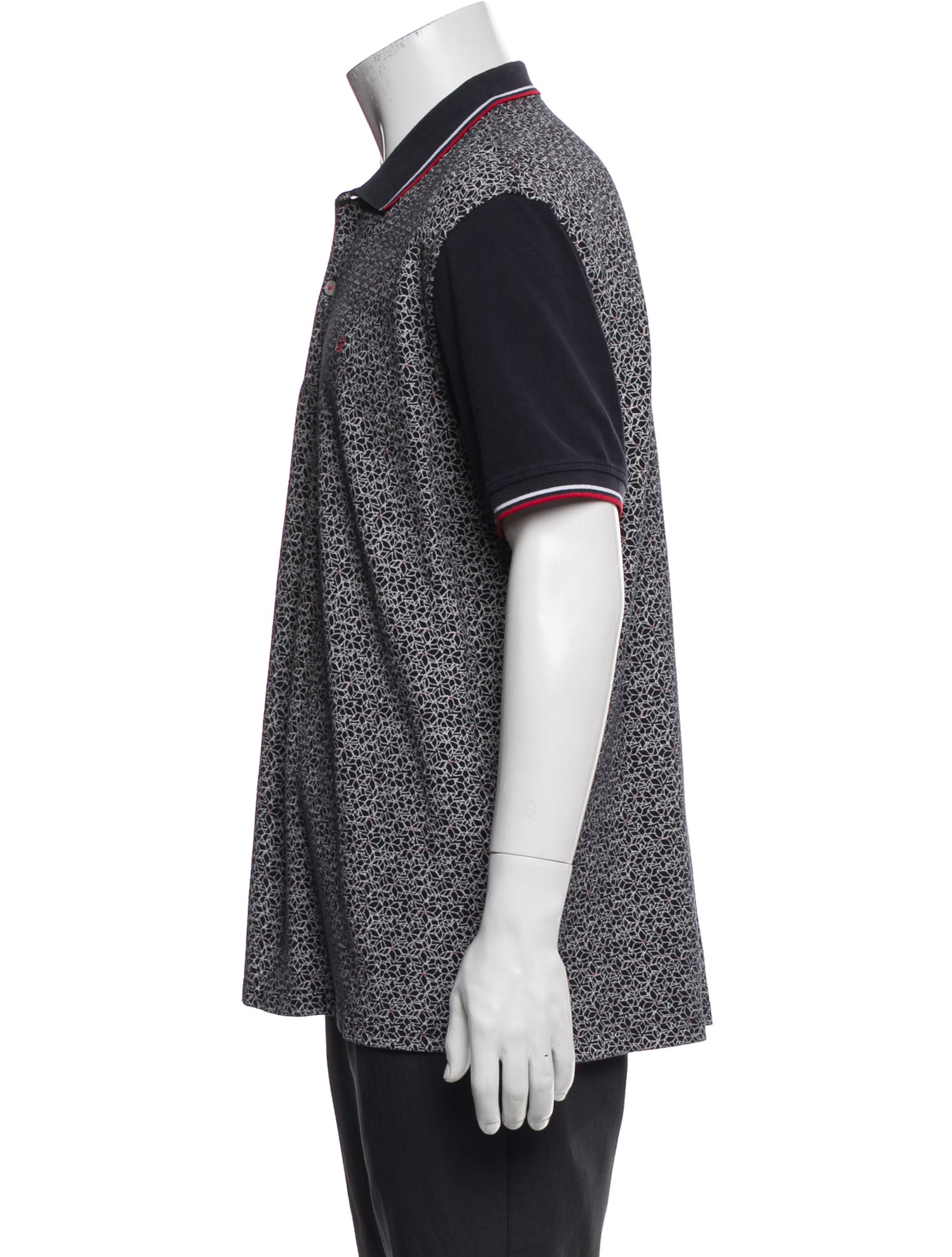 Carolina Herrera Printed Collar Polo Shirt