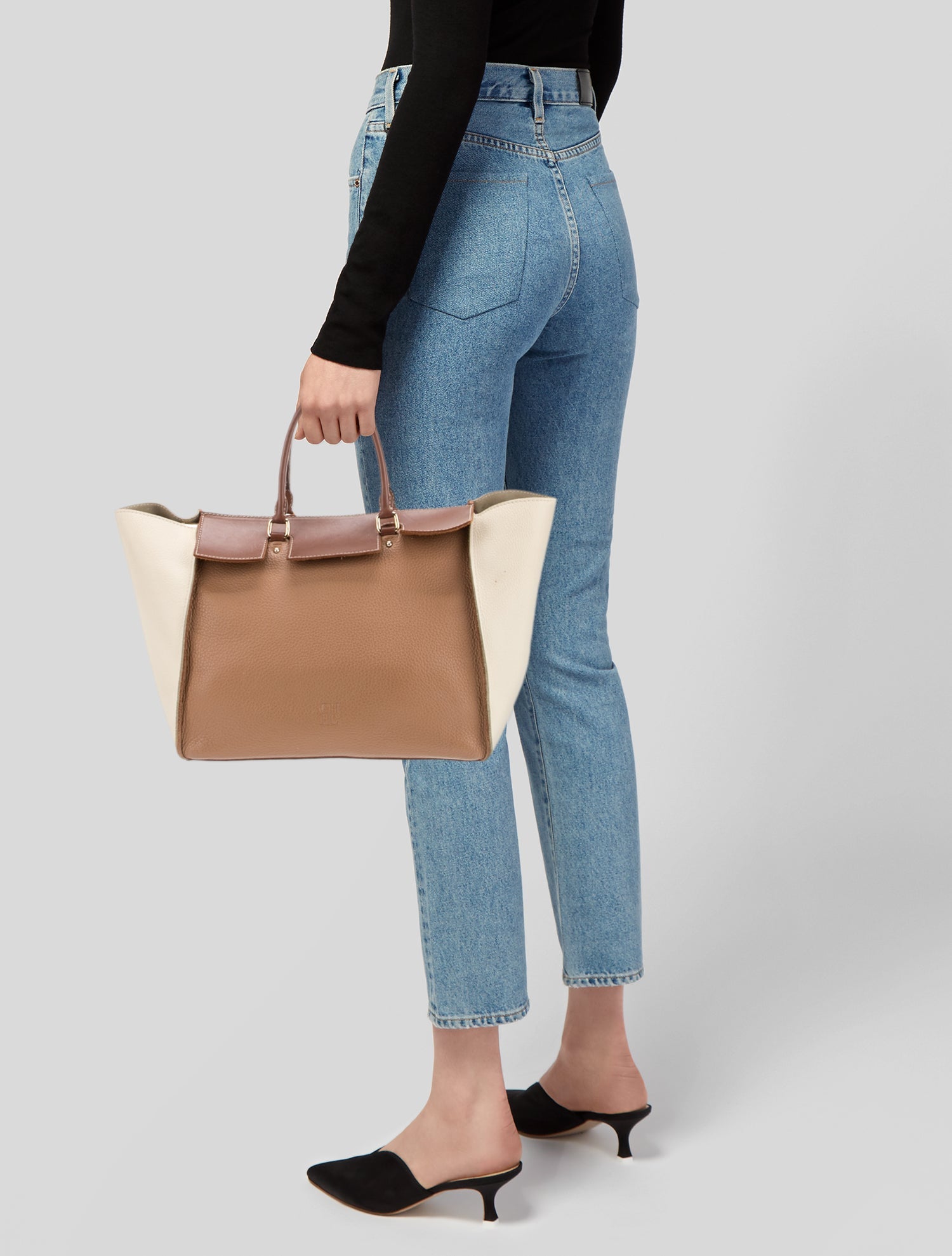 Carolina Herrera Leather Top Handle Bag