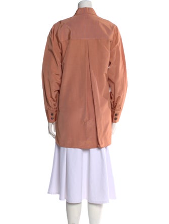 Carolina Herrera Long Sleeve Button-Up Top