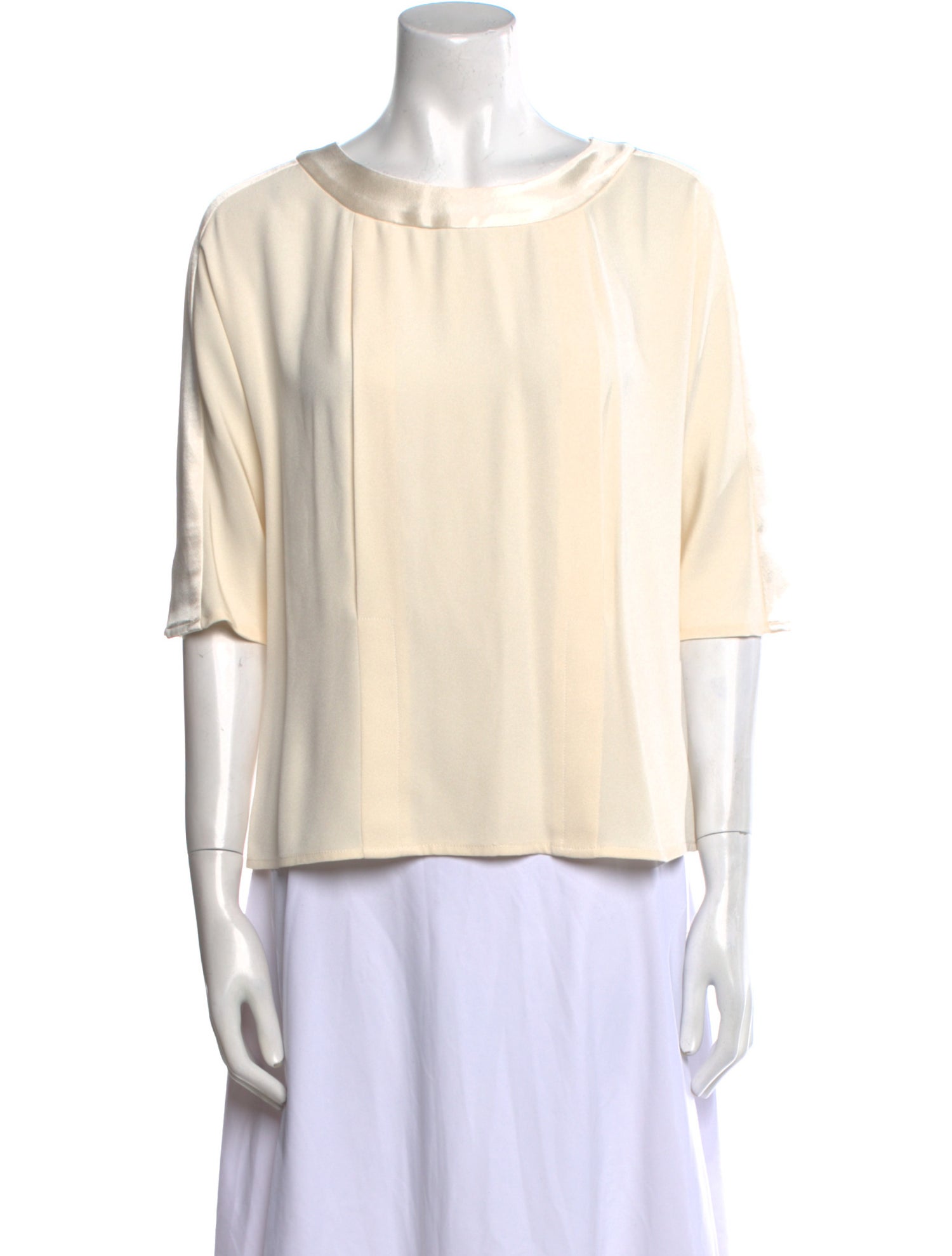 Carolina Herrera Silk Bateau Neckline Blouse