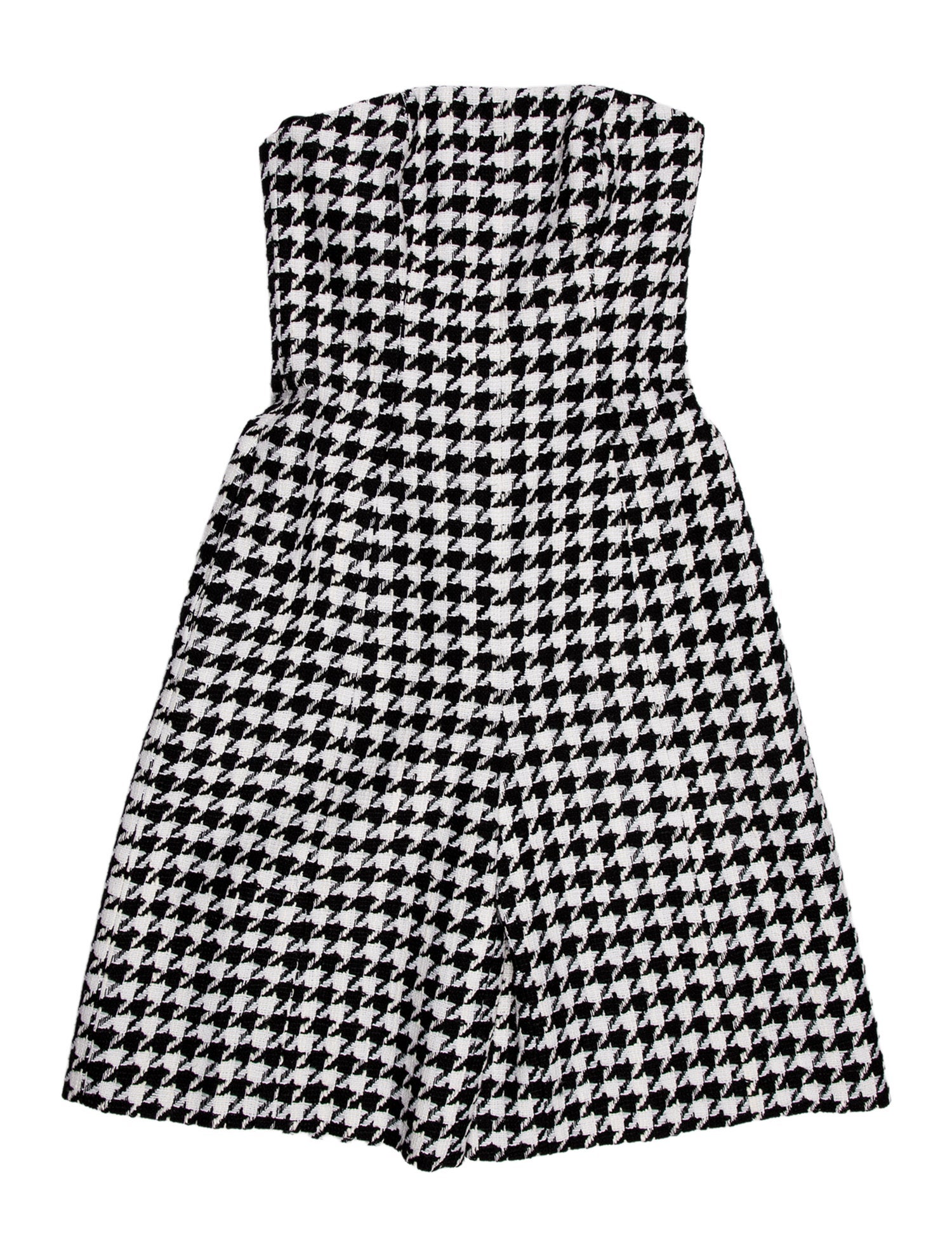 Carolina Herrera Houndstooth Print Strapless Jumpsuit w/ Tags