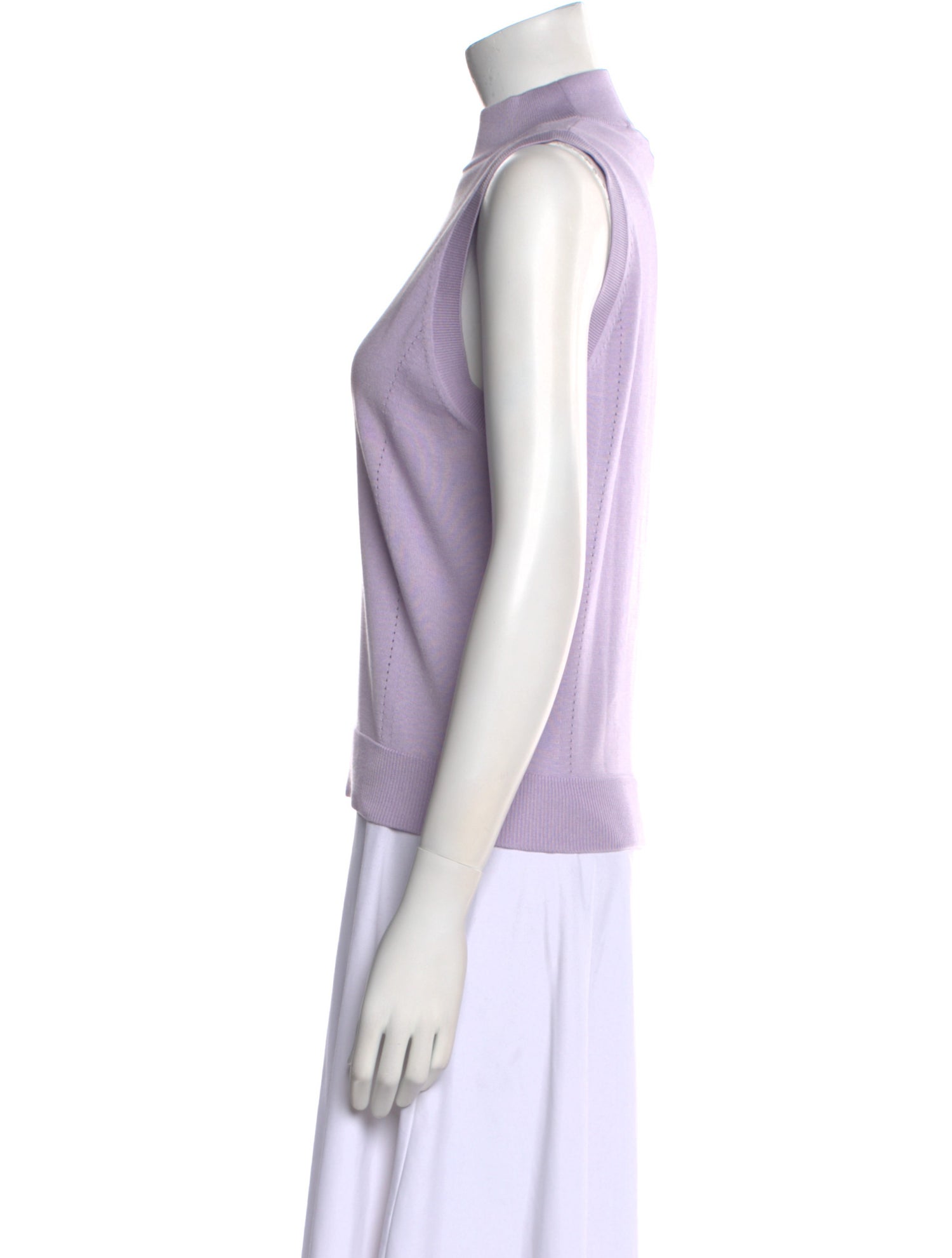 Carolina Herrera Mock Neck Sleeveless Top w/ Tags