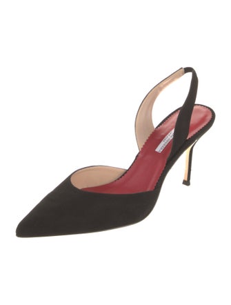 Carolina Herrera Suede Slingback Pumps