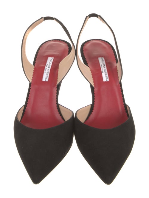 Carolina Herrera Suede Slingback Pumps